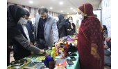 بازدید معاون وزیر تعاون، کار و رفاه اجتماعی از نمایشگاه توانمندی‌های طرح ملی توسعه مشاغل خانگی جهاددانشگاهی هرمزگان